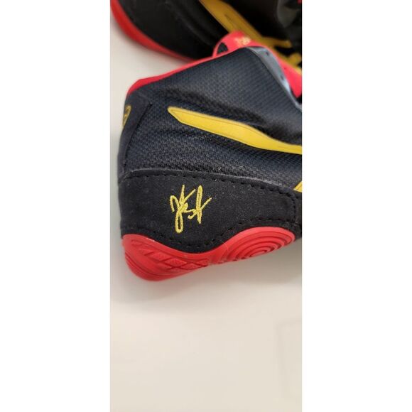 Asics Men's Wrestling Ring Sparring Red Yellow Black Sz 14 Elite JB V2 Shoes - Picture 6 of 12